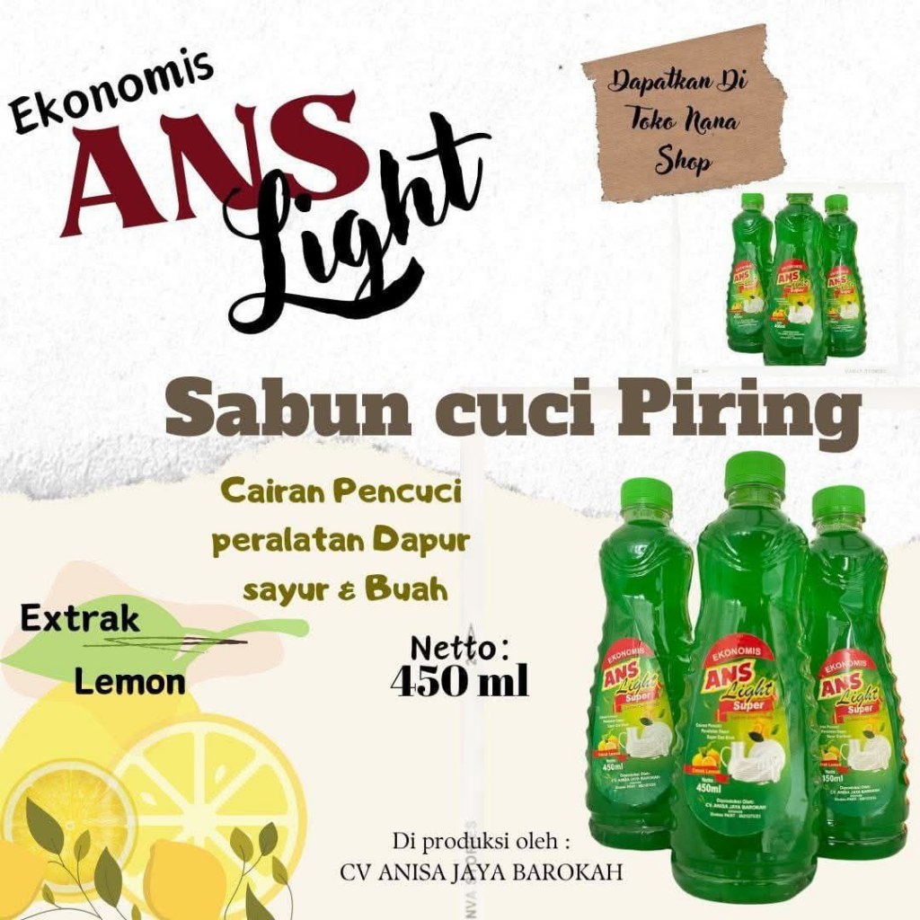 Sabun Cuci Piring B-Klin Lemon 450 ml + Spons,Solusi ajaib Pembersih Perlatan Dapur Bersih Mengkilat