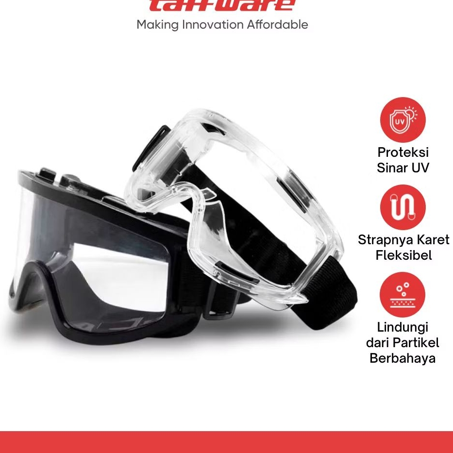 TaffGUARD Kacamata Safety Goggles Work Laboratory Eyewar - ASL-Y Original NT