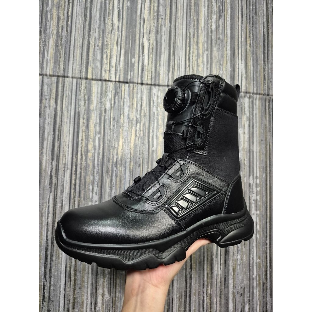 Sepatu PDL TACTICAL JATAH POLRI TALI PUTAR 2024/ Sepatu PDL HITAM JATAH POLRI TALI PUTAR