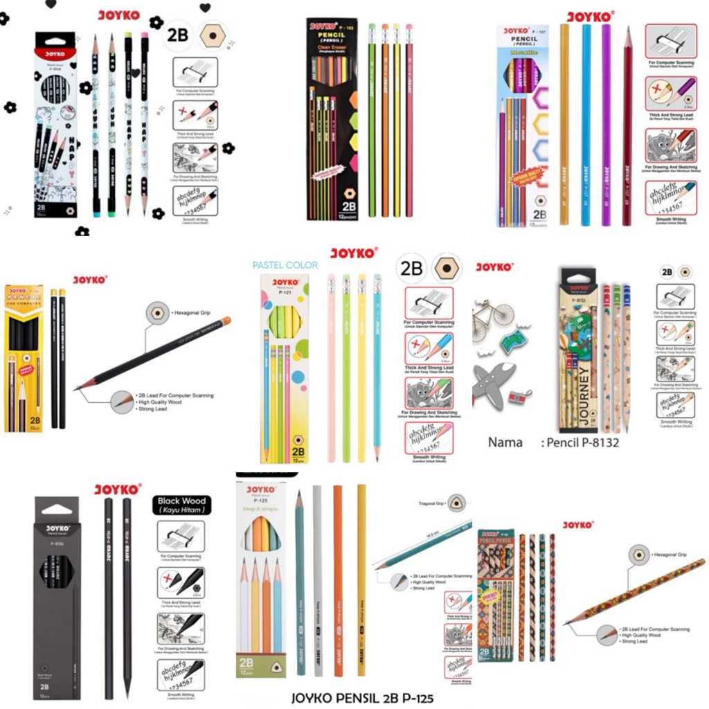 

Pensil 2B JOYKO berbagai macam motif