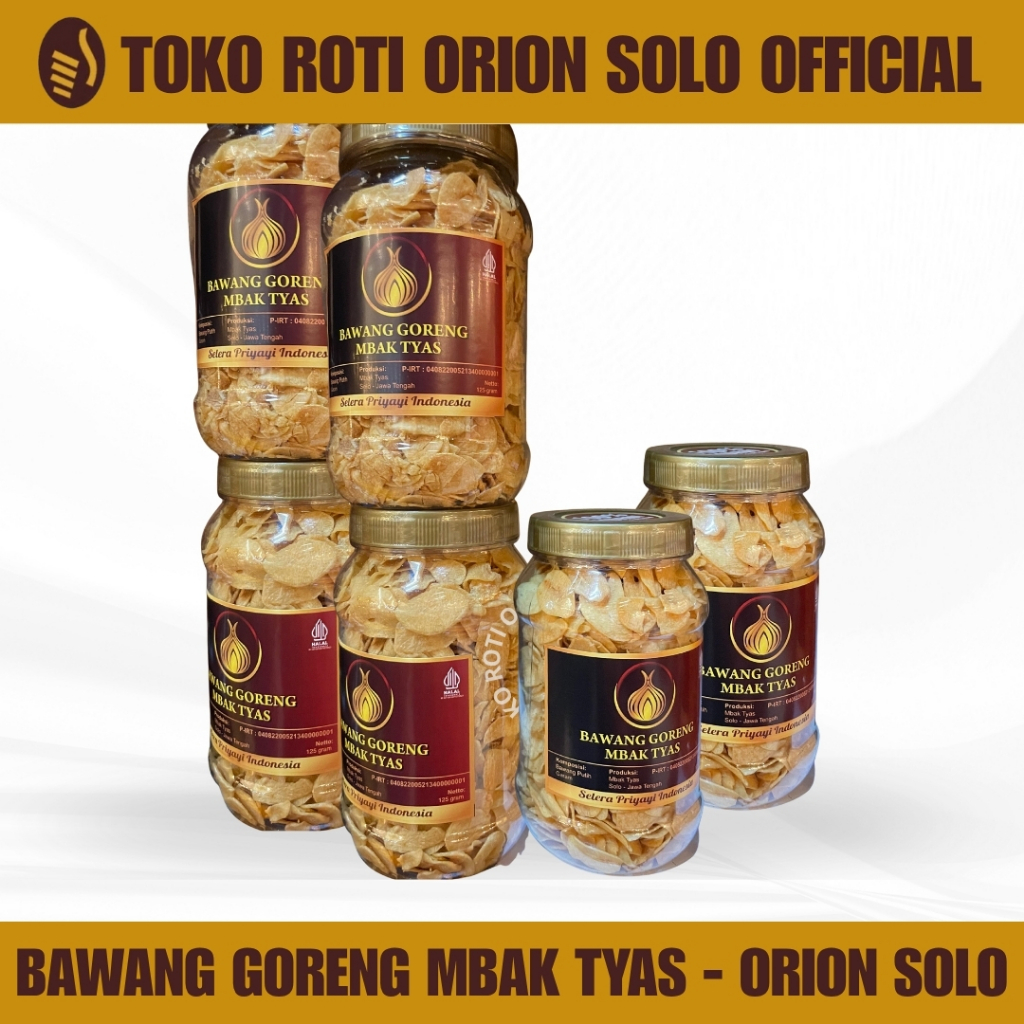 

BAWANG GORENG / BRAMBANG GORENG MBAK TYAS 100% MURNI TANPA CAMPURAN TEPUNG