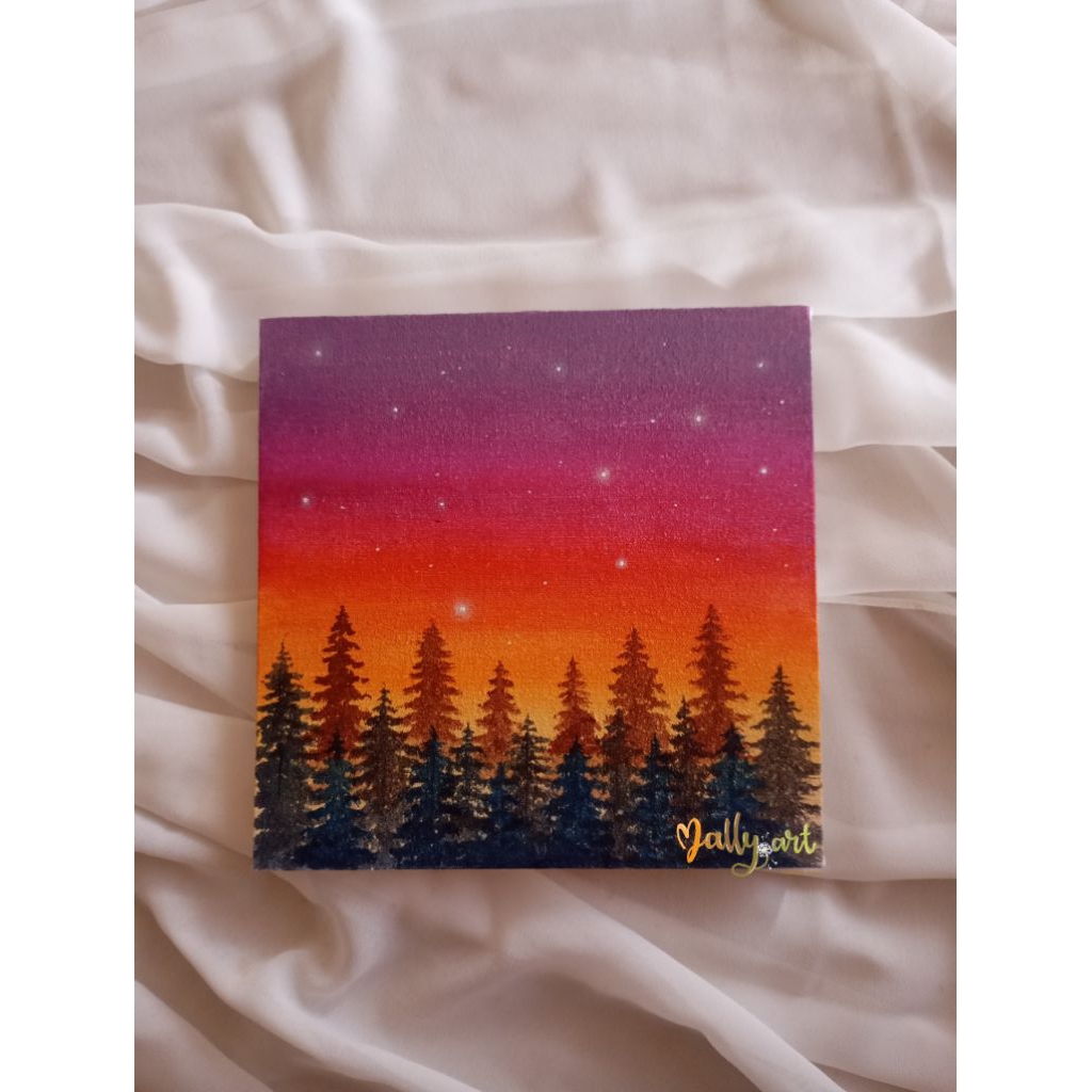 lukisan tangan on canvas/ lukisan estetik