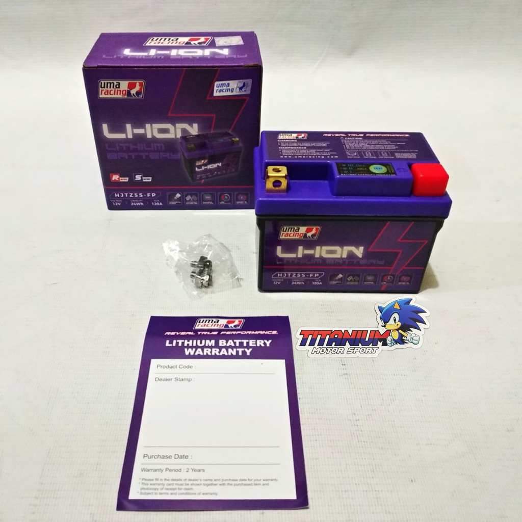 AKI MOTOR UMA RACING LITHIUM LI-ION HJTZ5S MIO JUPITER RX KING SUPRA X 110 SUPRA 125 BEAT SCOOPY GEN