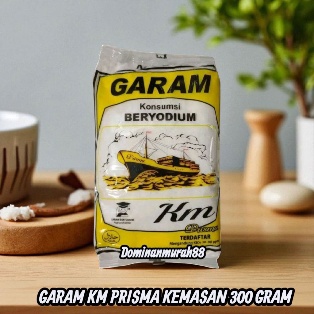 

GARAM KM PRISMA BERAT 300 GRAM / GARAM BERYODIUM / GAREM / BUMBU DAPUR / GARAM