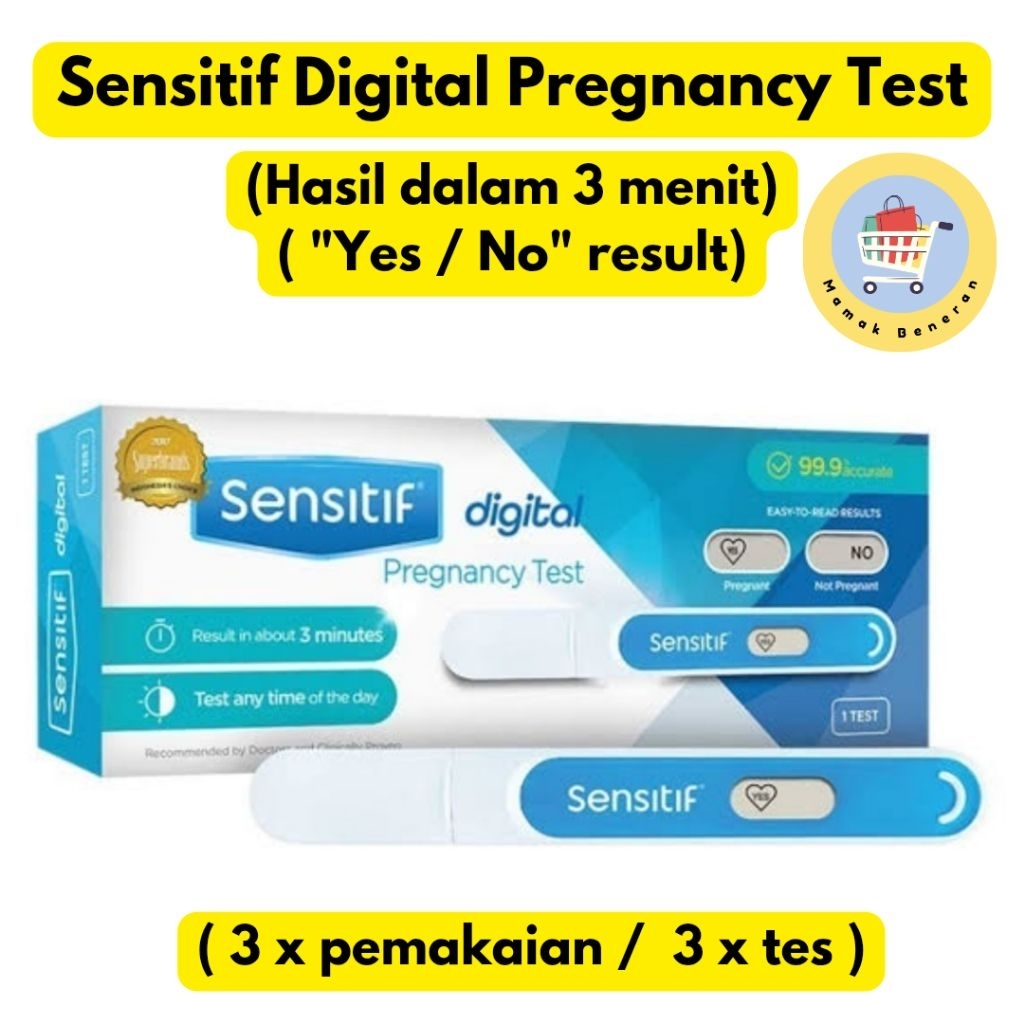 Sensitif Digital Multi use pregnancy test Testpack Tespek Uji kehamilan Yes No 3 kali pemakaian