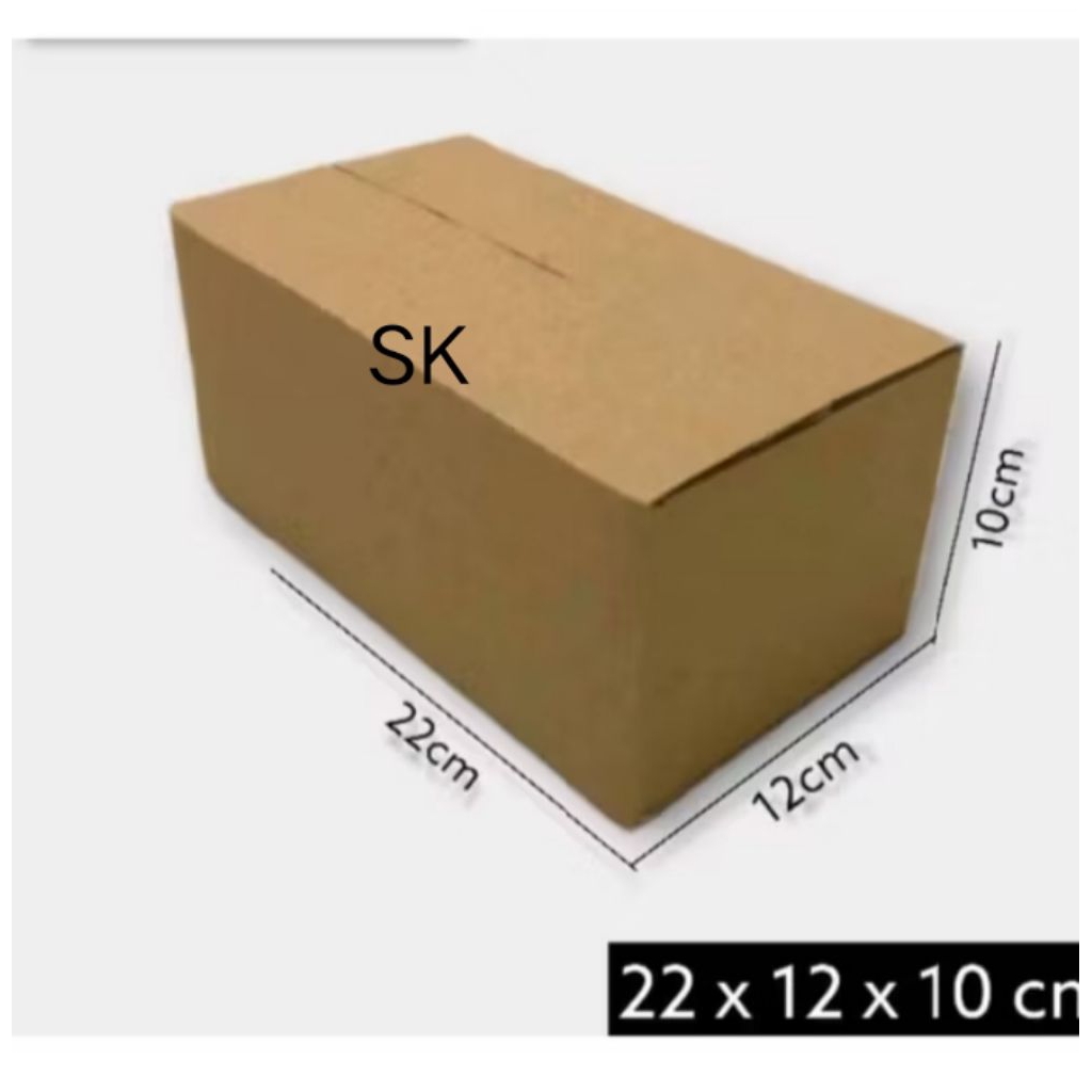 

kardus box Ukuran 22x12x10 cm single wall polos
