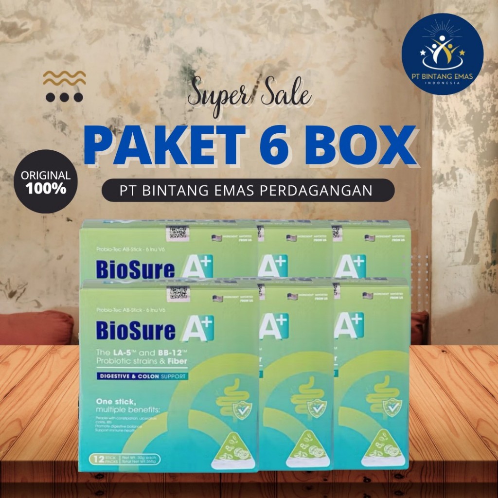 

BIOSURE A+ PAKET 6 BOX | 100% Asli Original Resmi PT Bintang Emas Perdagangan Indonesia
