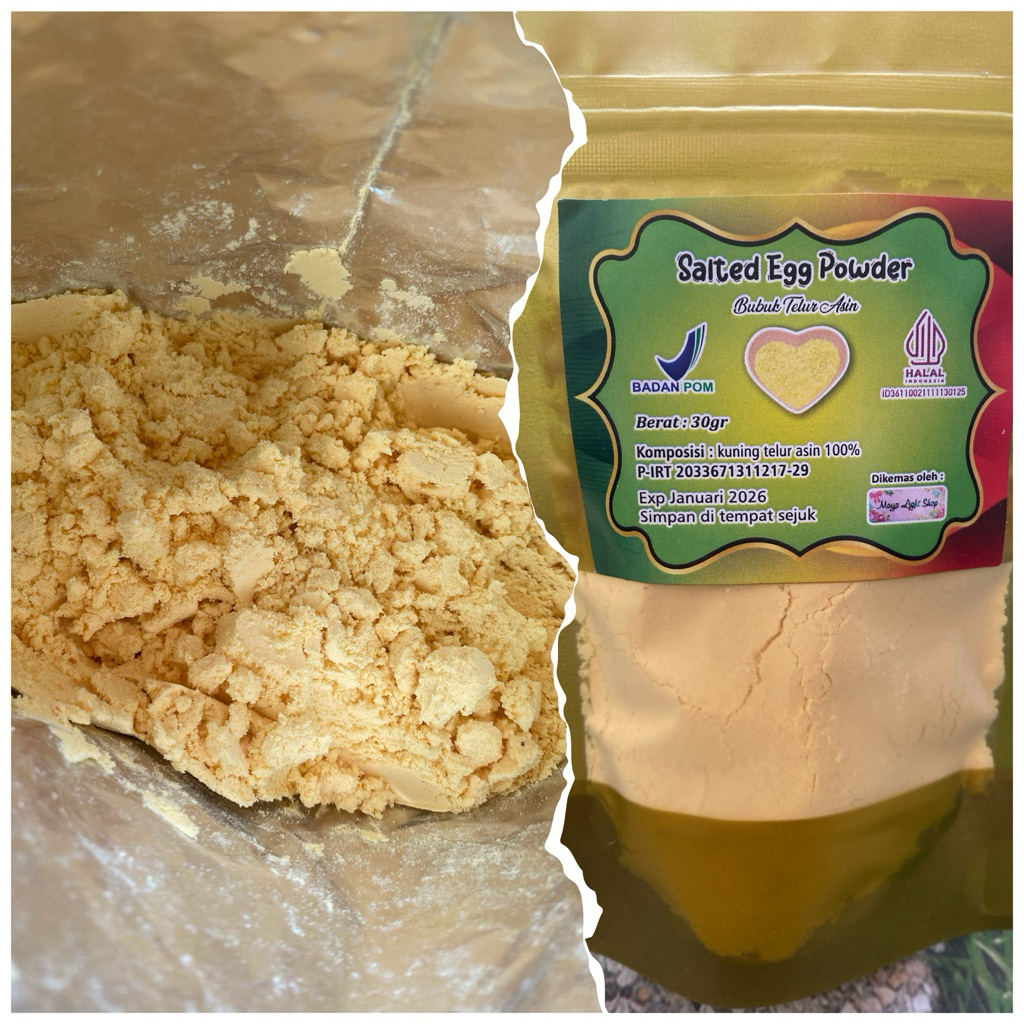 

( PROMO ) Salted egg powder non msg telur asin bubuk berat 30gr bumbu saus telur asin original sale