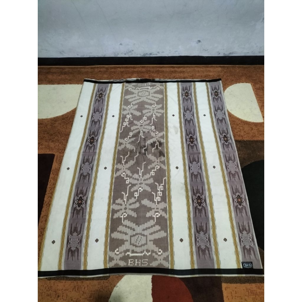 Sarung BHS JACQUARD JTB JSK Antik Langka Full Sutra Silver Second Mantap