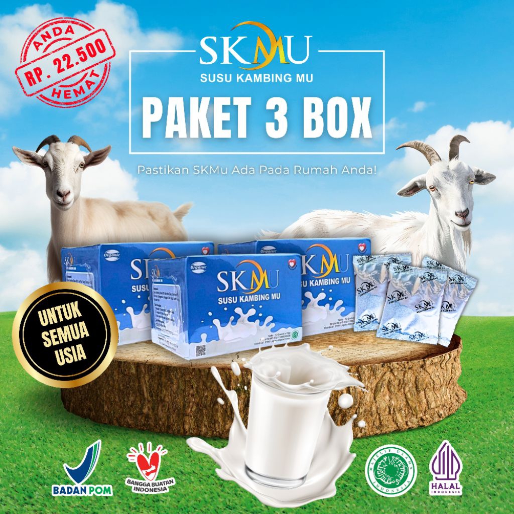 

Susu Kambing Muhammadiyah Etawa Bubuk ORIGINAL (PAKET 3 BOX)
