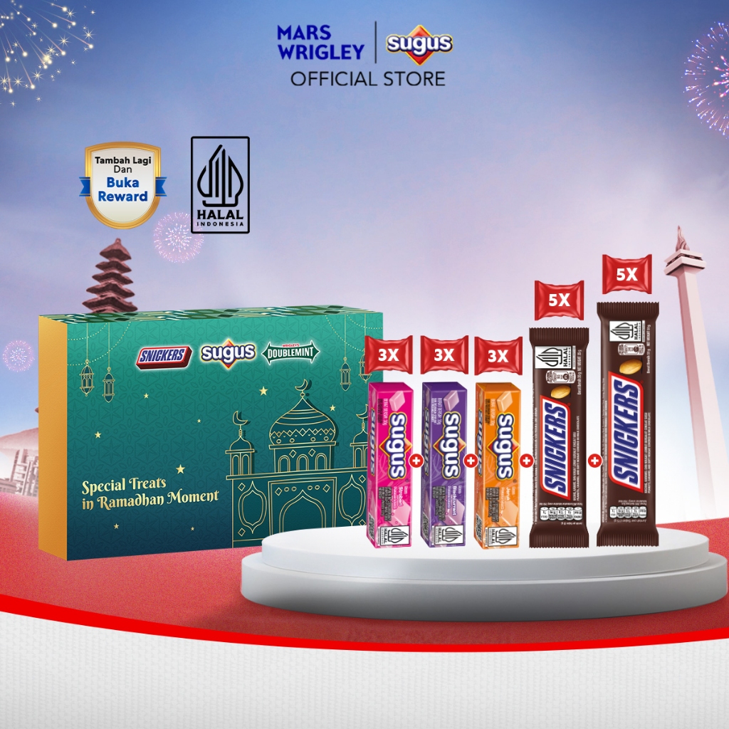 

Ramadhan Hampers Box - SNICKERS 51gr x5 + SNICKERS 35gr x5 + SUGUS MIX VARIANT x9