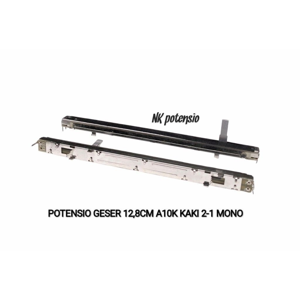 POTENSIO GESER POTENSIO MIXER FADER A10K 12,8CM KAKI 2+1 MONO ( TUAS KECIL)