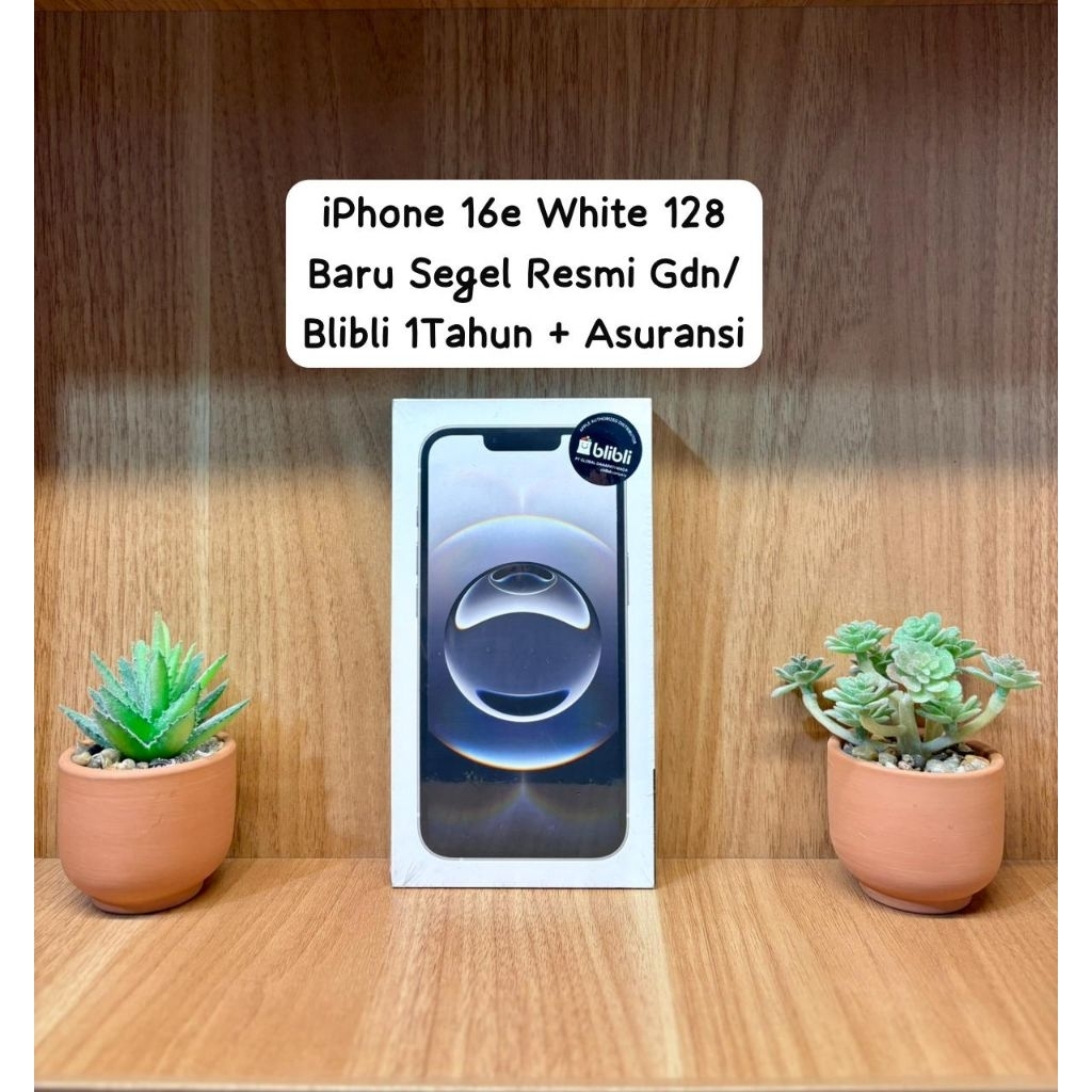 iPhone 16e White 128 Baru Segel Resmi Gdn/ Blibli 1Tahun + Asuransi
blibli