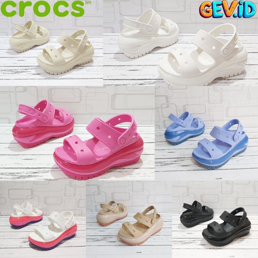 SANDAL CROCS MEGA CRUSH SLIDE -  SANDAL CROCS WANITA - SANDA CROCS MEGA CRUSH