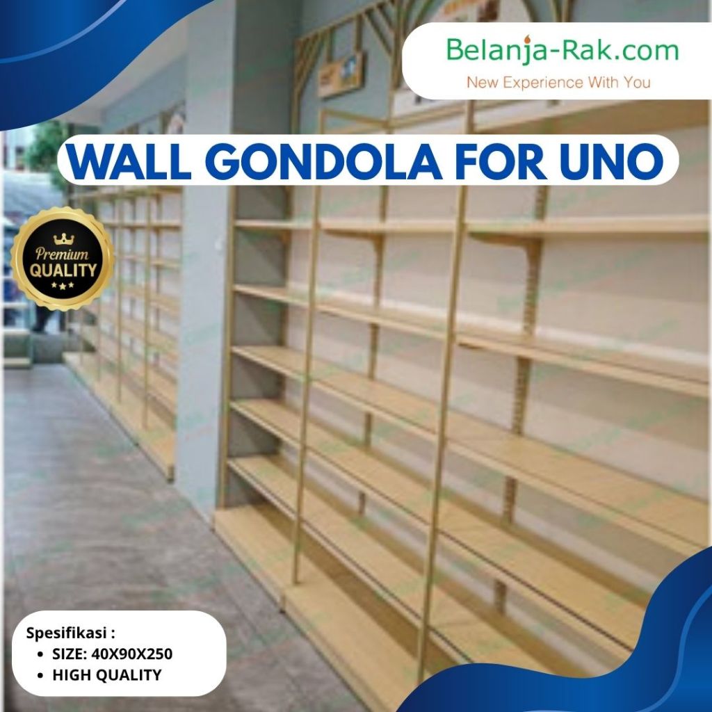 Rak Gondola Supermarket Wall Gondola for UNO