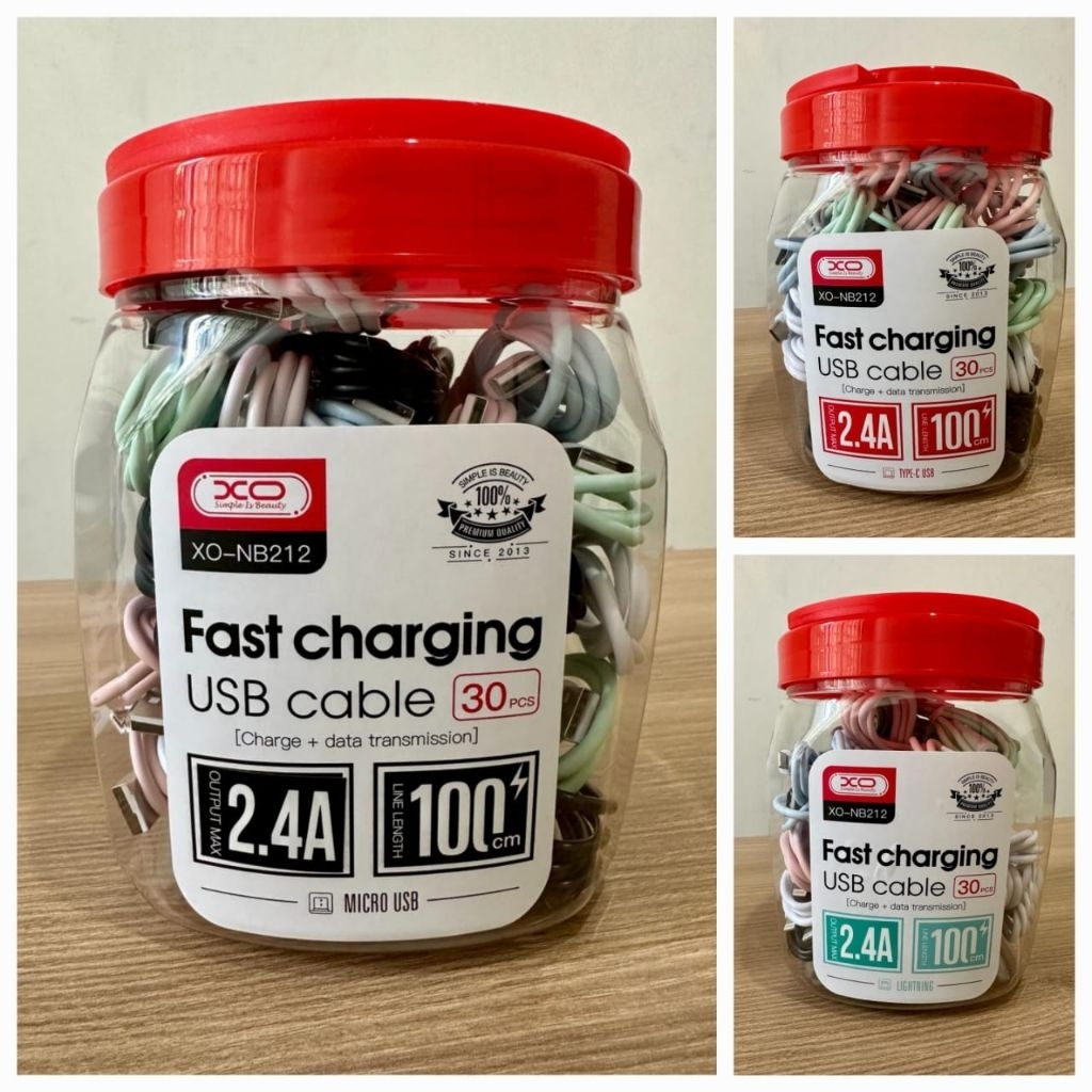 kabel data xo type-c/30pcs 1 kaleng