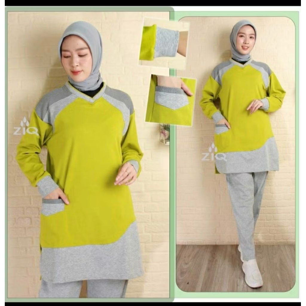 Stelan kaos Seragam Olahraga Tunik Wanita