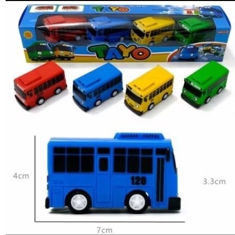 Mainan Bus Tayo Isi 4 / Mainan Mobil Tayo Mini