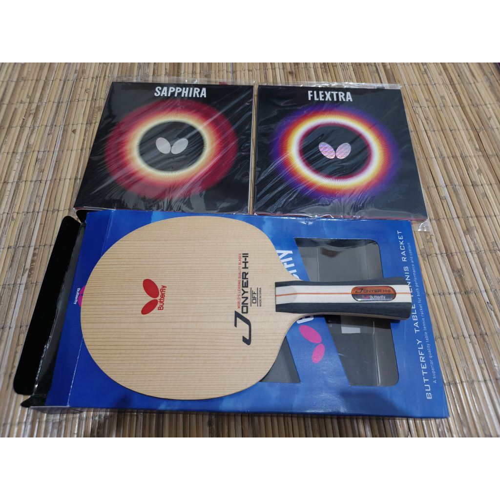 PAKET BATS TENIS MEJA BUTTERFLY JONYER H-II PLUS SAPPHIRA ORIGINAL