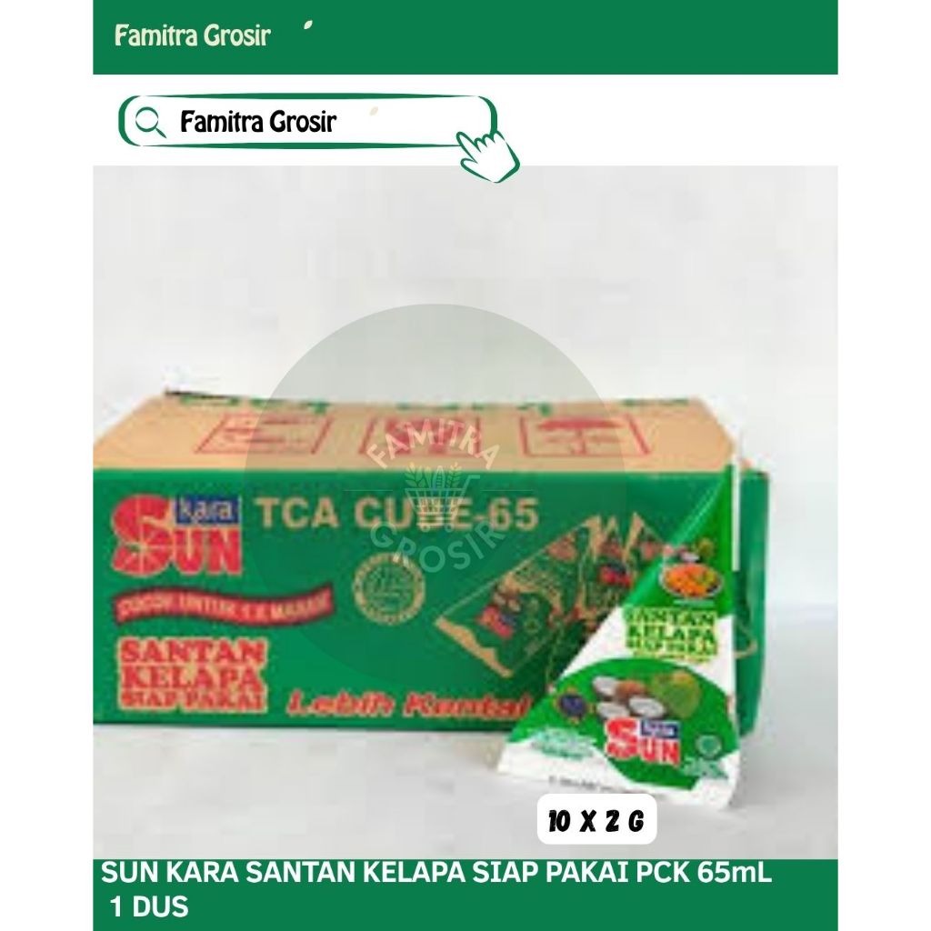

SUN KARA SANTAN KELAPA SIAP PAKAI PCK 65mL 1 DUS