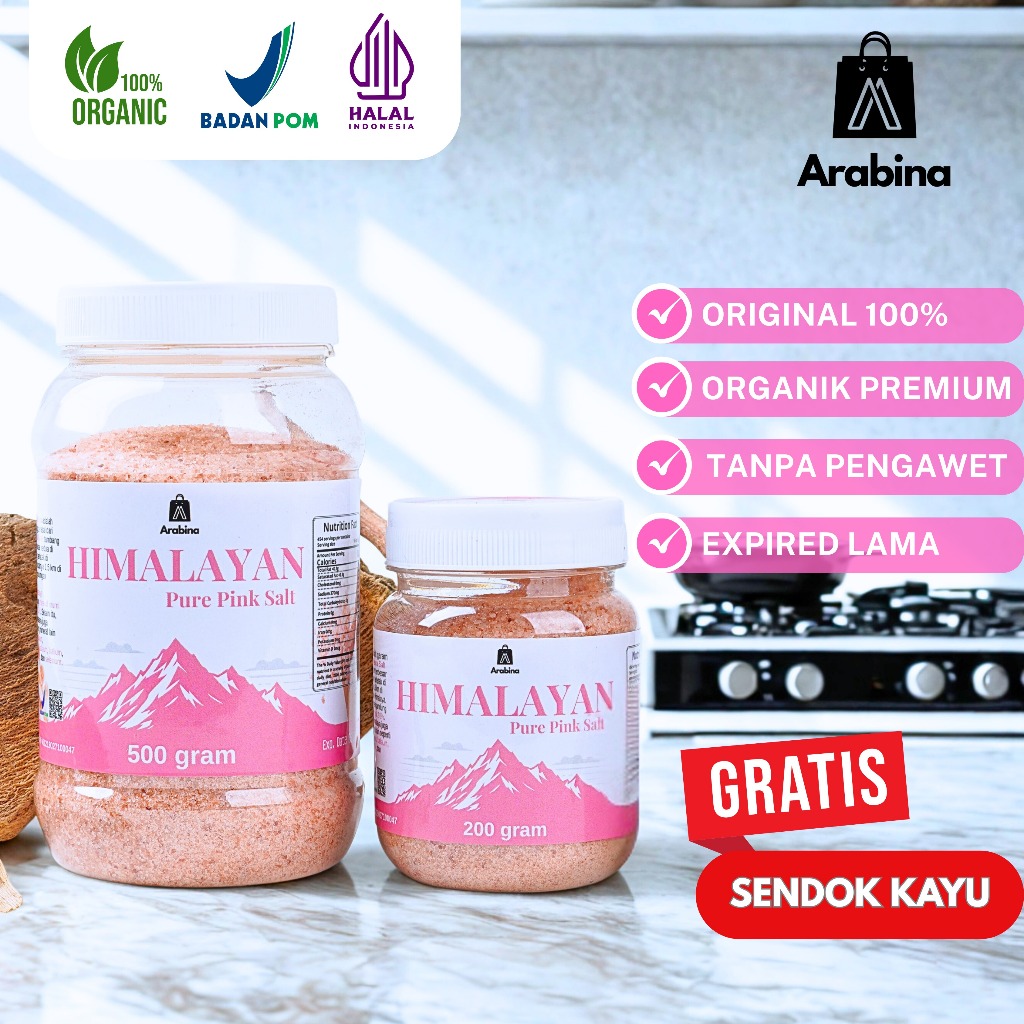 

Arabina Garam Himalaya Original 100% Asli Mpasi Diet Murni Premium Himalayan Salt