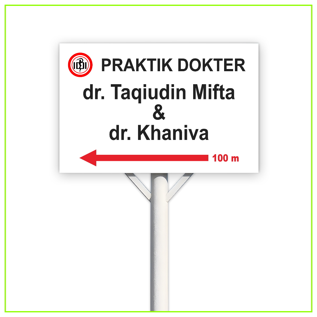 

Praktik Dokter Umum Pole Sign Papan Nama Jalan + Tiang Besi Fullset