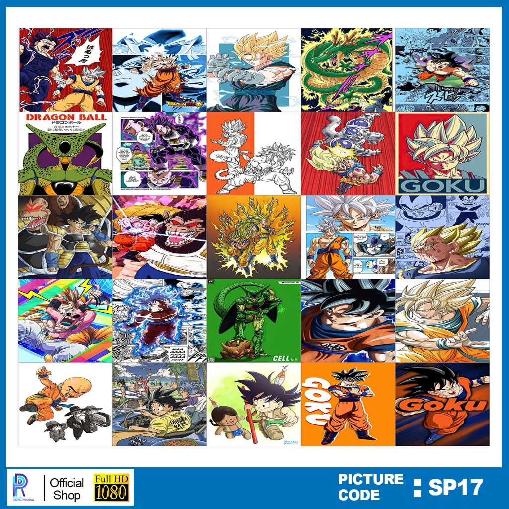 

STIKER GOKU , STICKER GOKU , PAKET STIKER GOKU PER 25 PCS , KODE SP17