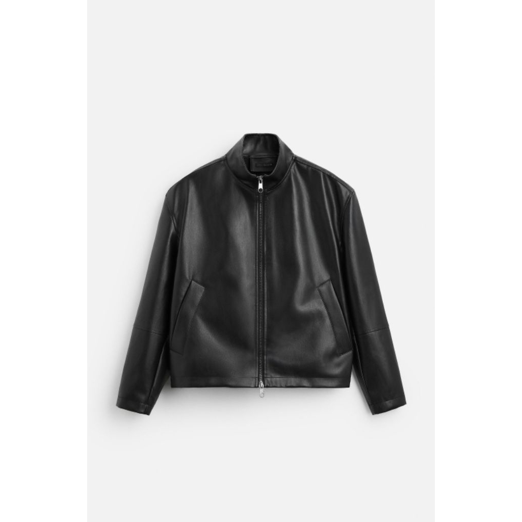 Jaket Zara Cropped Fit Kulit