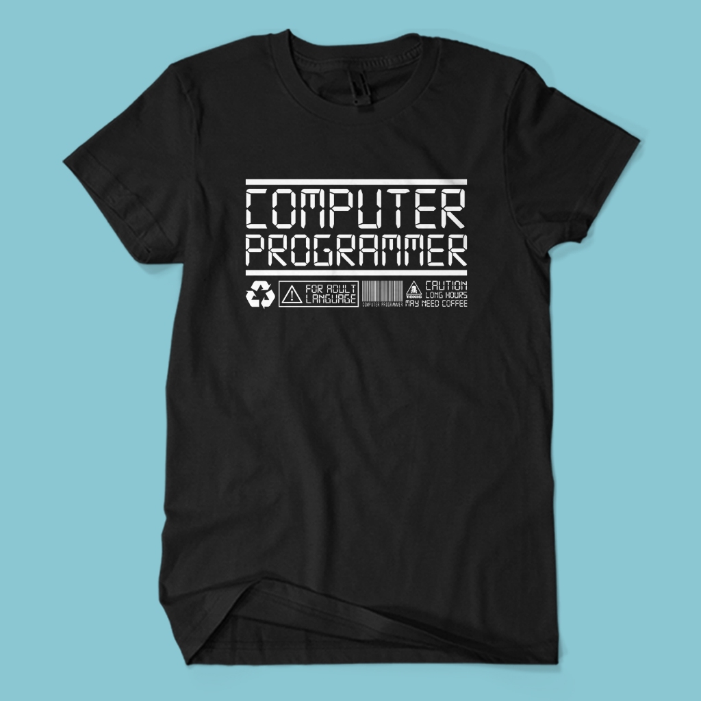Kaos Distro Premium COMPUTER PROGRAMMER - Baju Programming Coding Unisex Dewasa