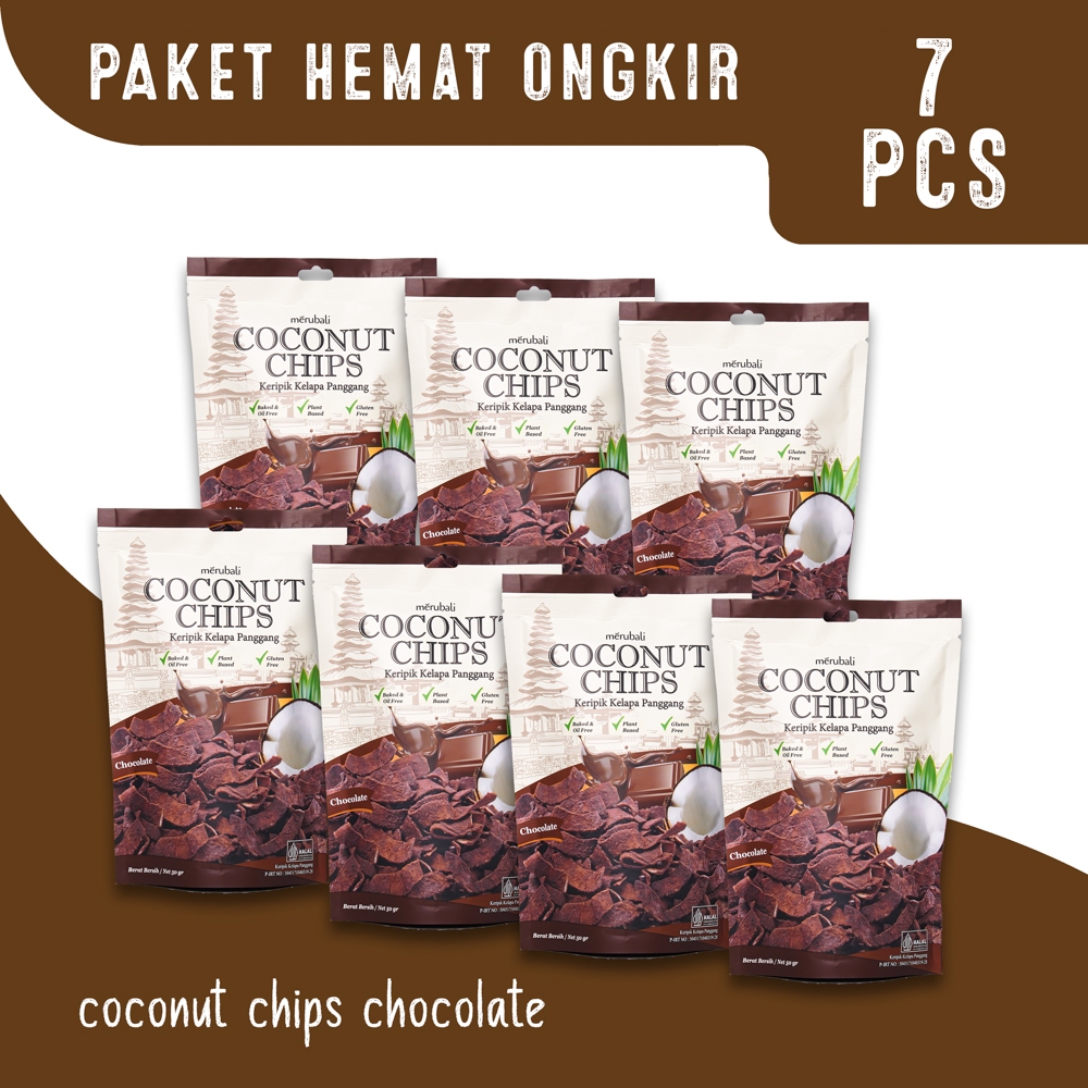 

PAKET HEMAT ONGKIR - 7 Bks Coconut Chips Varian Chocolate