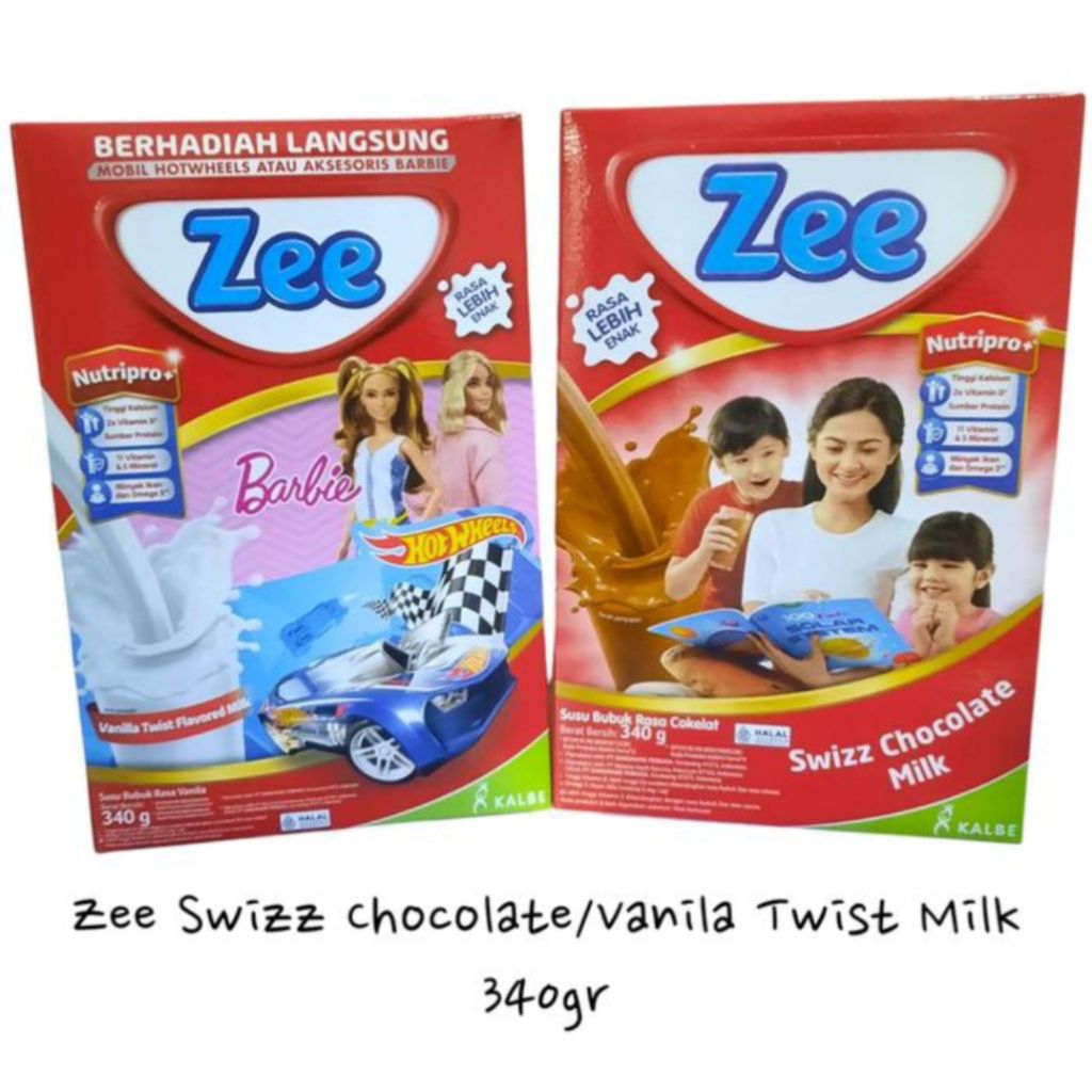 

Promo! Susu Zee reguler 340 gram vanila/swizz cokelat kemasan baru