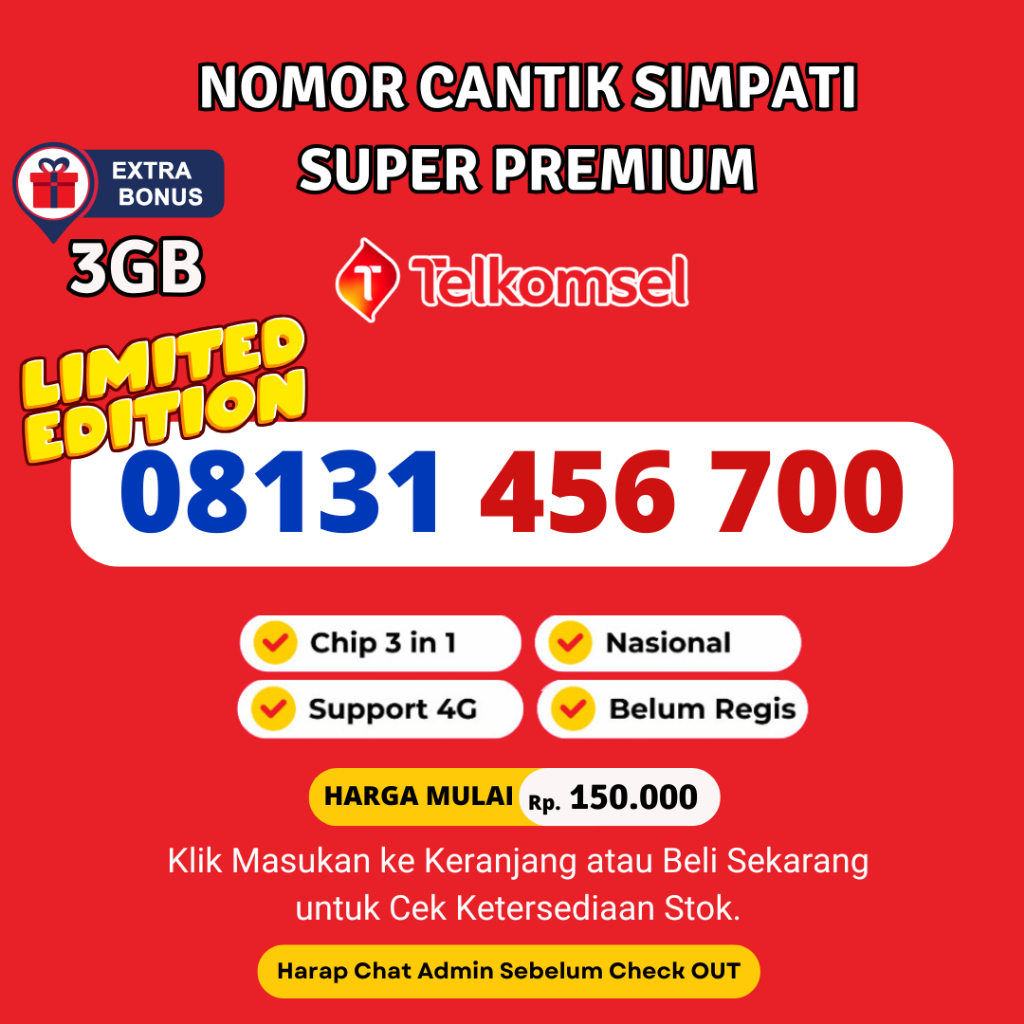 Nomor Cantik Telkomsel Seri Urut Naik Ratus 11 Digit Murah - Nomor Cantik Simpati 11 Digit Support 4