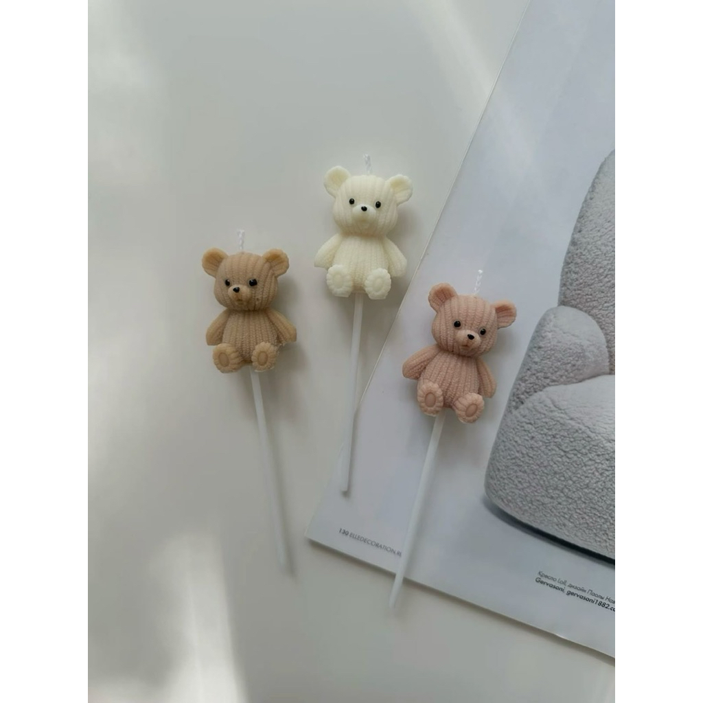 lilin ulang tahun bentuk beruang // suvenir pernikahan // suvenir //