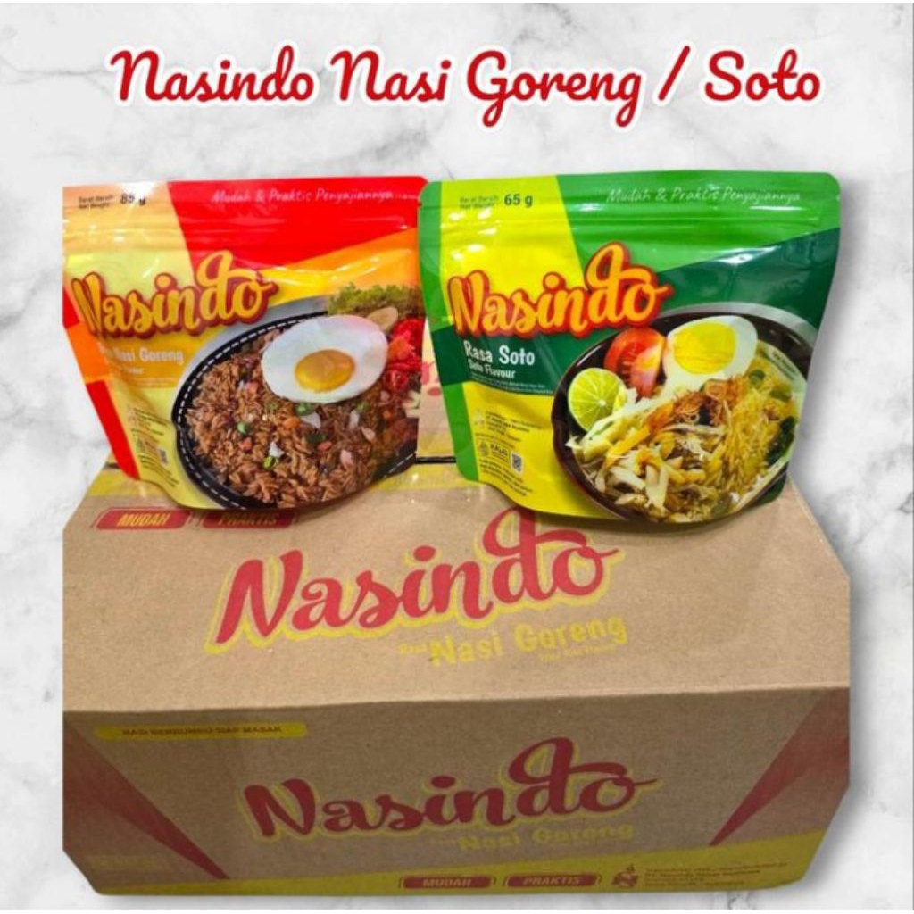 

Nasindo Nasi Berbumbu Siap Saji Nasi Goreng/ Soto- 6pc