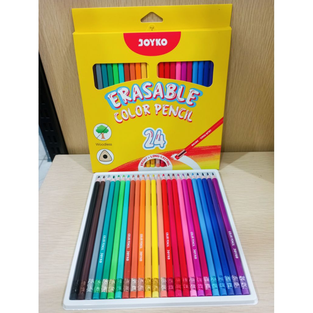

(1PCS) PENSIL WARNA 24W JOYKO ERASABLE CP-0130-24