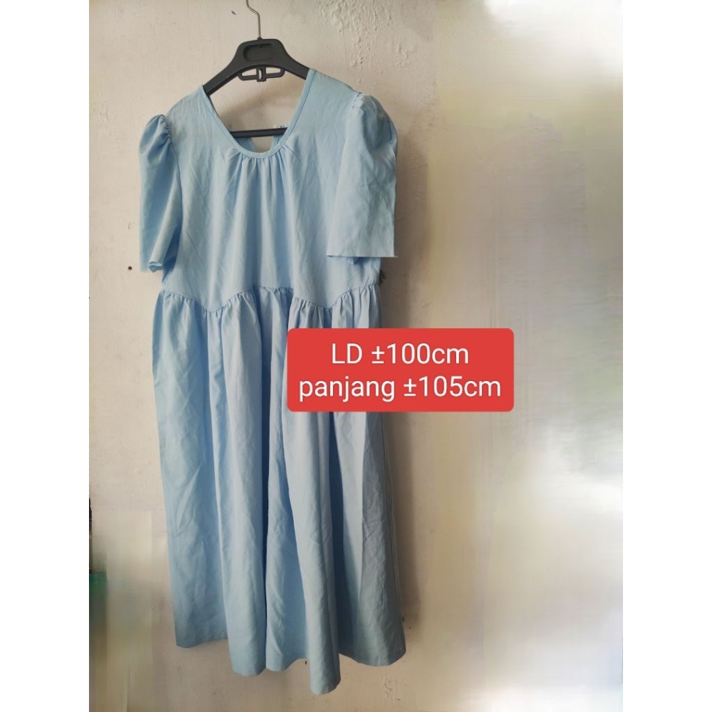 PRELOVED DRESS LENGAN PUFF BALON