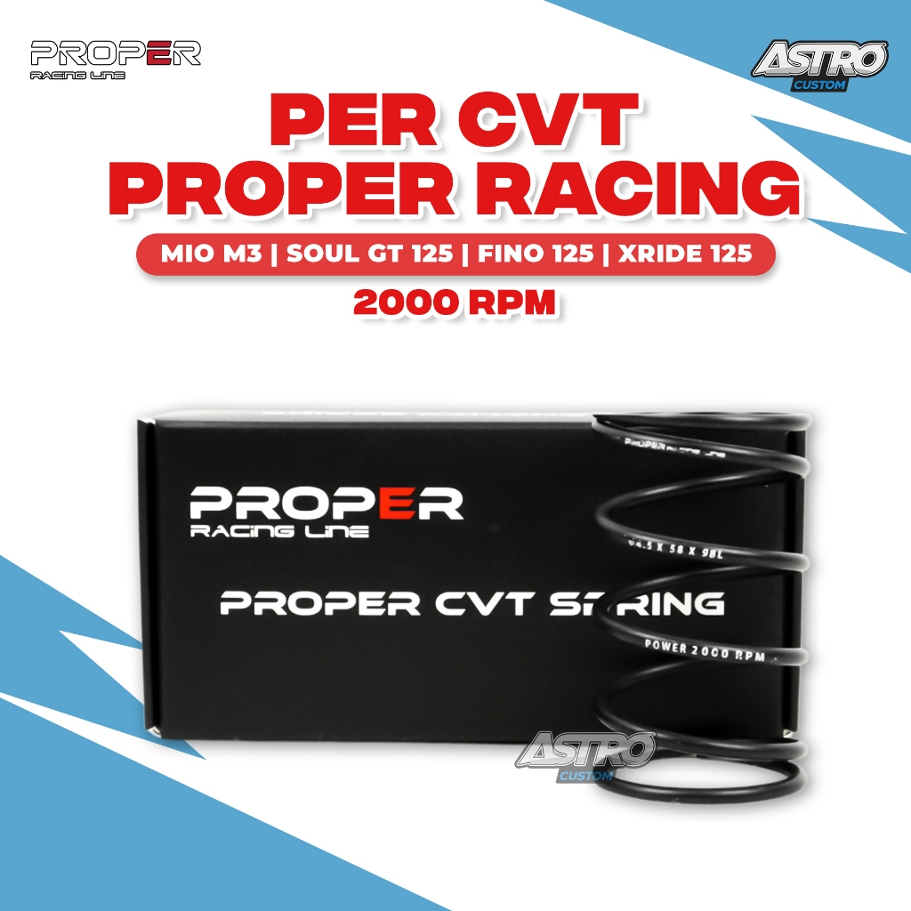 Per CVT 2000 RPM Mio M3 S Z Soul GT Fino FI X-Ride 125 Freego Proper Racing Line Spring SWOSC Black