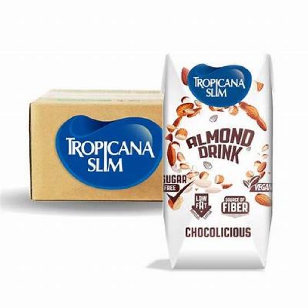 

Tropicana Slim RTD Almond Drink Choco 190ml 1dus 24pcs