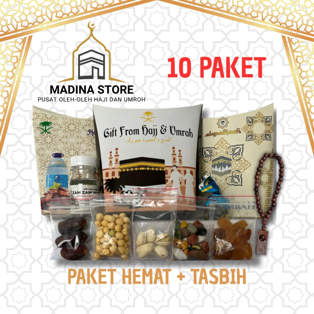 

Paket Hemat 10pcs Tasbih Oleh-oleh Haji dan Umroh Paket isi Air Zamzam