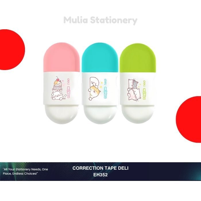 

Correction Tape Deli EH352 | Tipe X Kertas | Pita Koreksi 5 mm × 6 m | Alat Tulis Sekolah