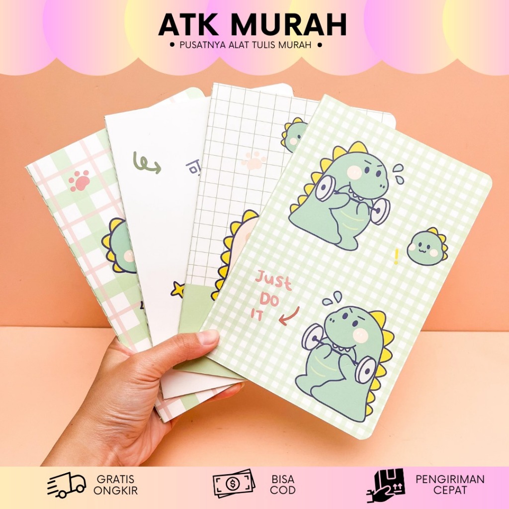 

BUKU STANDAR A5 DINO HIJAU BK-1996 BOOK Notebook bergaris A5/Buku Tulis Sekolah lembar garis