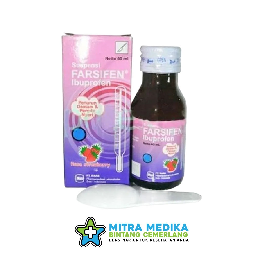 FARSIFEN SUSPENSI IBUPROFEN PENURUN DEMAM & NYERI (1 BOTOL@60ML)
