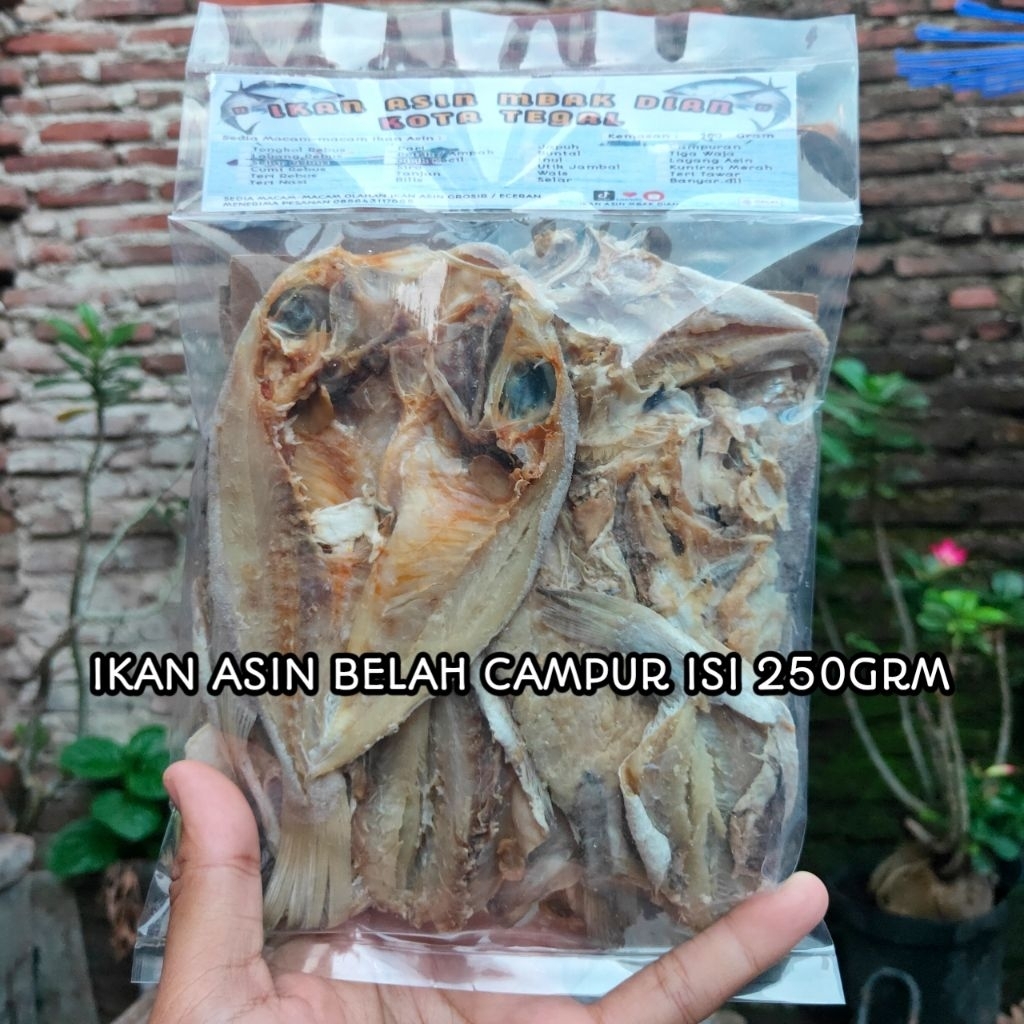 

IKAN ASIN BELAH CAMPUR ISI 250GRAM BISA UNTUK OLEH OLEH KHAS PESISIR KOTA TEGAL