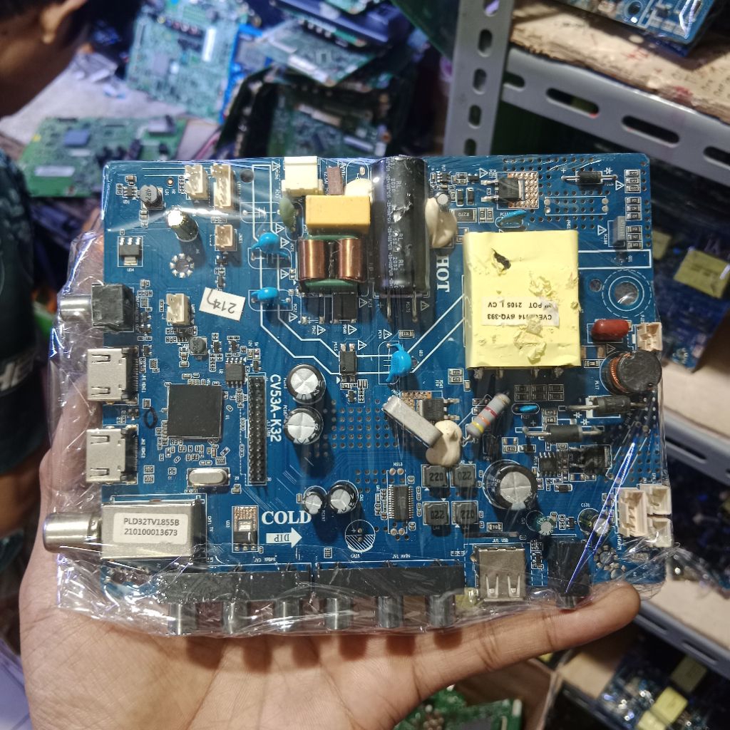 POLYTRON PLD32TV1855B ORI LED DIGITAL TV POLYTRON / MB / MAINBOARD / MOTHERBOARD / MENBOARD / MOBO /