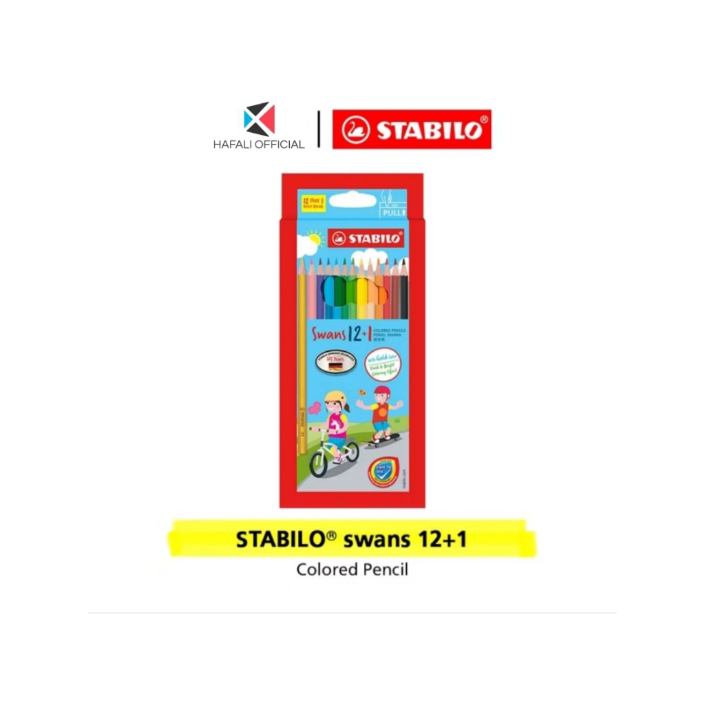 

STABILO Swans Colored Pencils 12+1 pcs /SPECIAL EDITION / Pensil Warna isi 12+1 pcs
