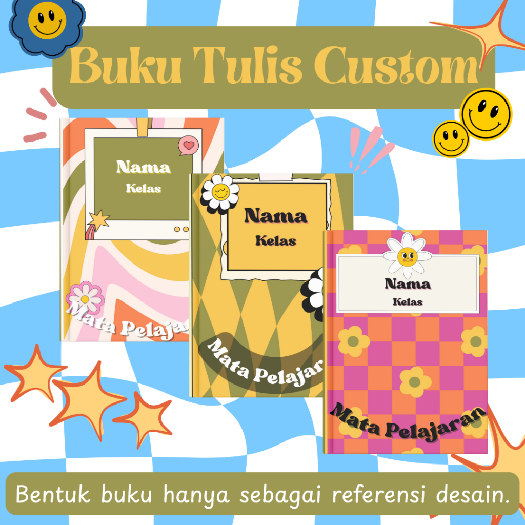 

Buku Tulis Custom Gaya Retro | Buku Tulis Sekolah