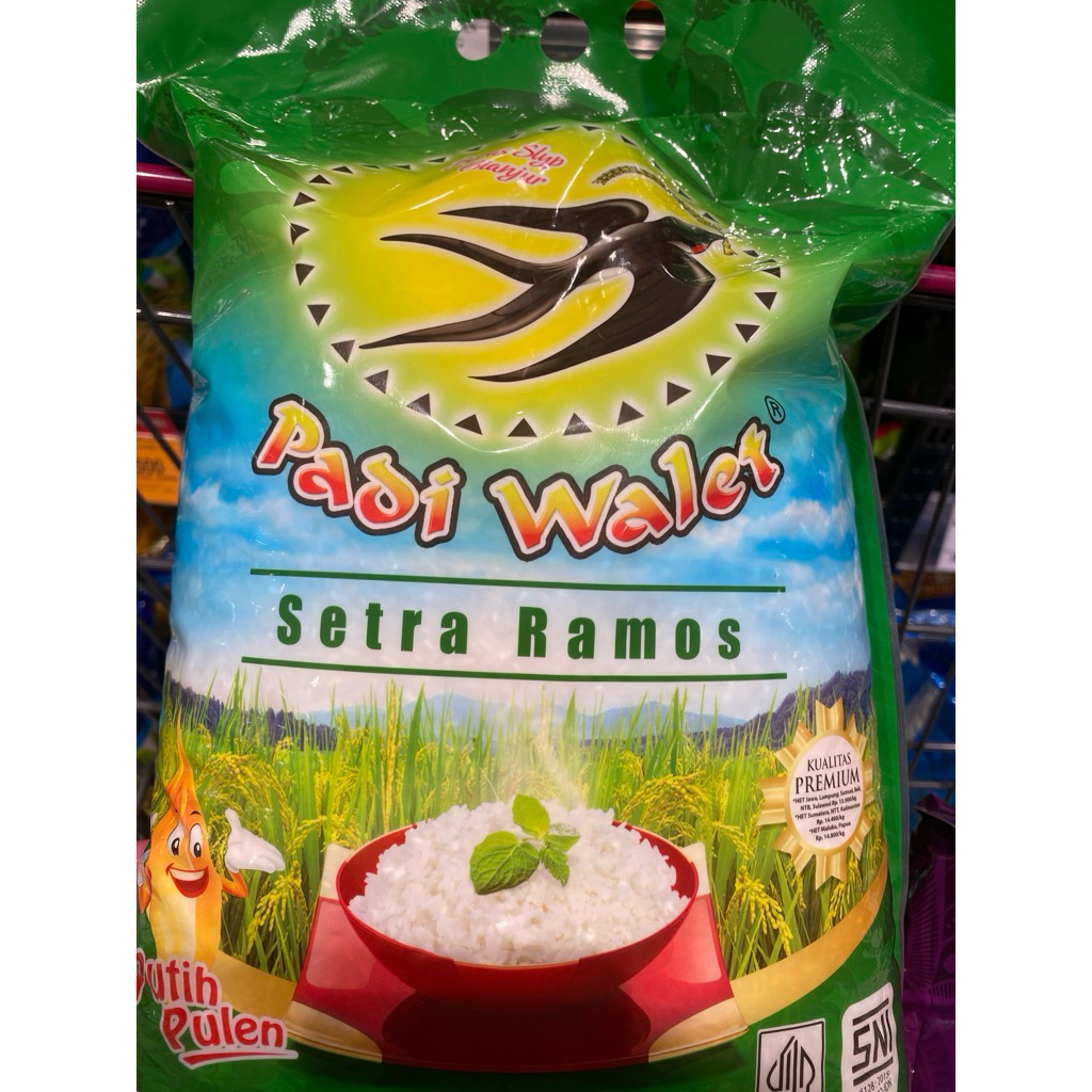 

Beras Padi Walet Setra Ramos Slyp Cianjur 5 kg