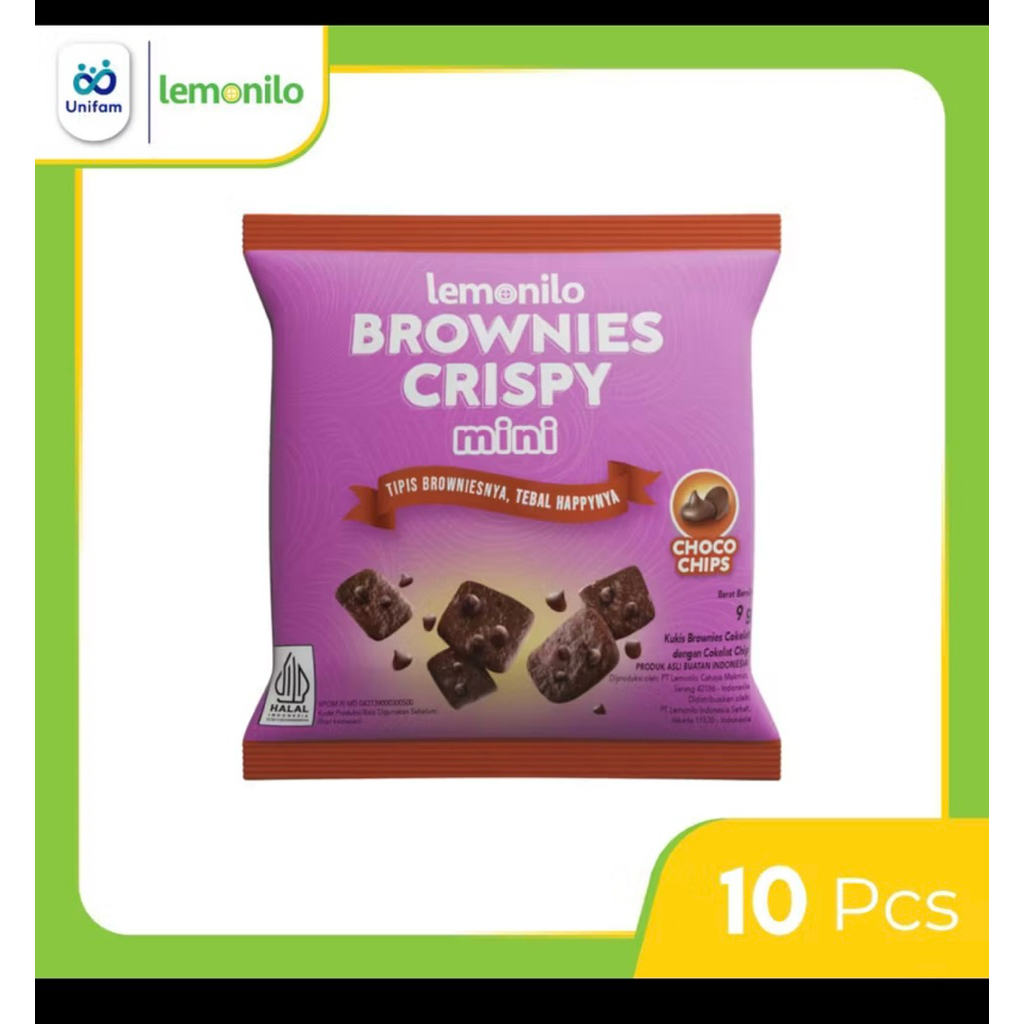 

Lemonilo Brownies Crispy Mini Cokelat & Keju 10pcs – Camilan Sehat dan Renyah