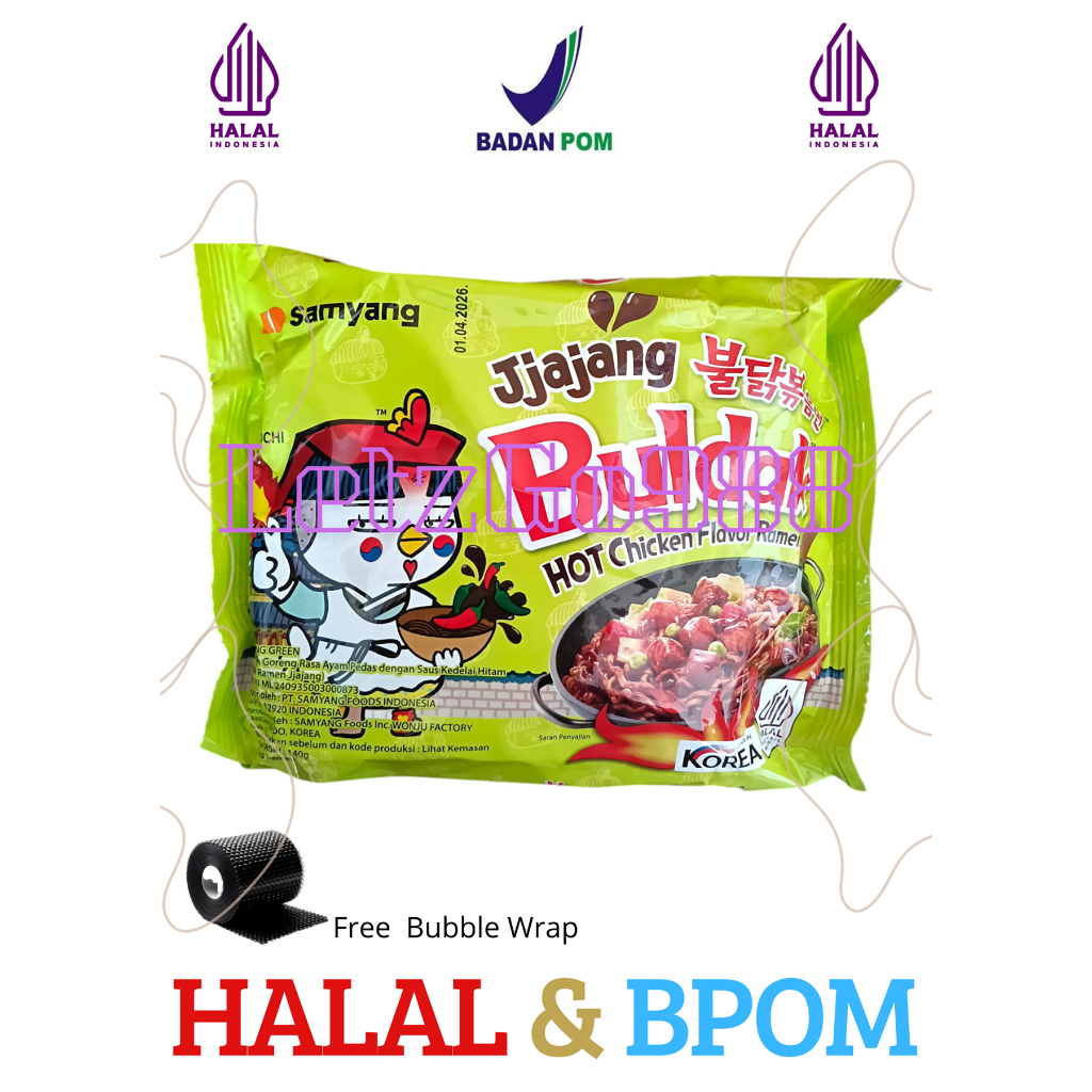 

Mie Samyang Jjajang Hot Chicken Ramen - Instant Spicy Korean Noodles
