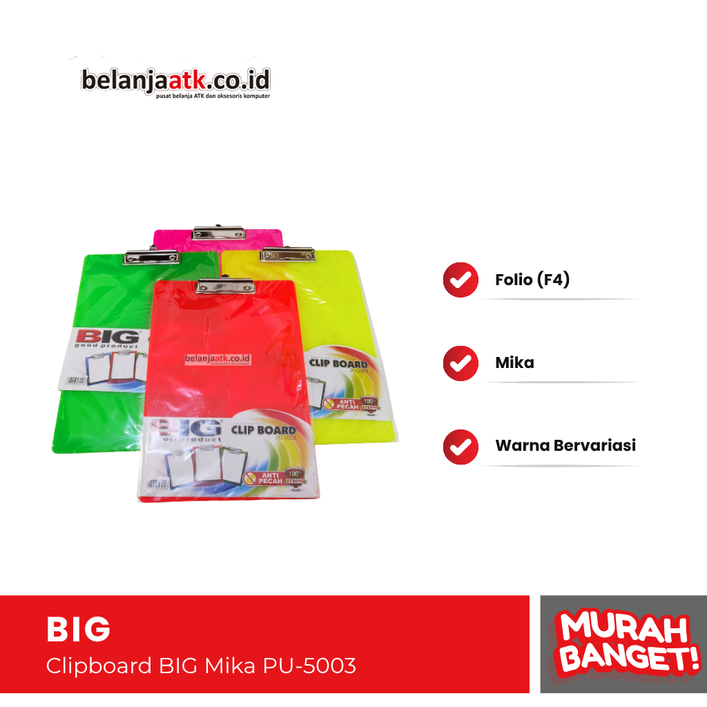 

Clipboard F4 BIG / Papan Dada Mika